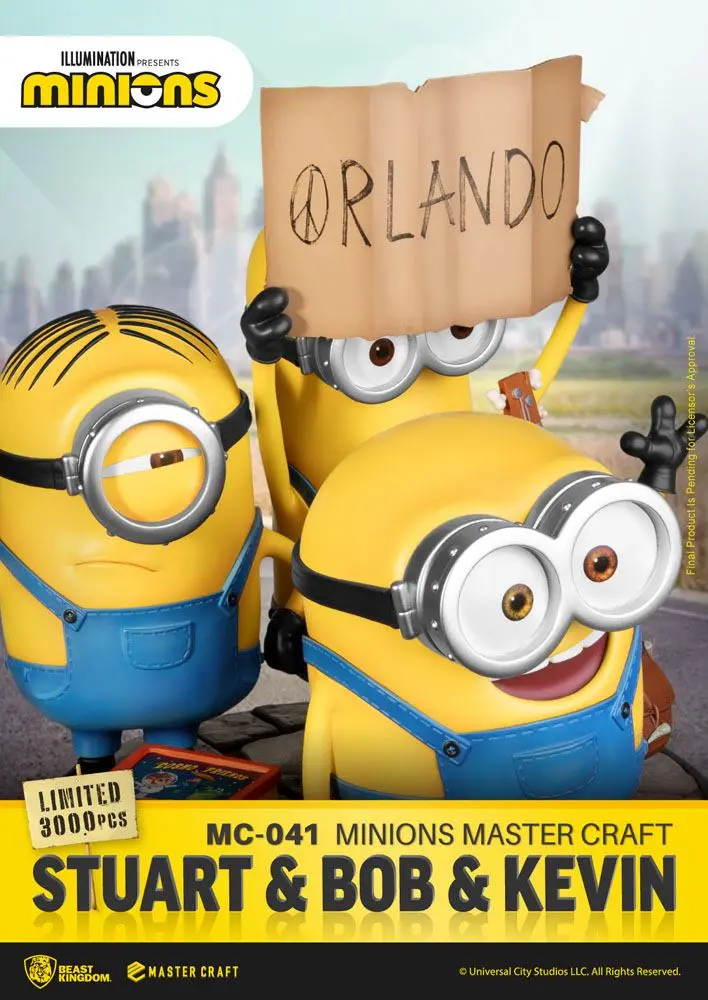 Minions Master Craft Statue Stuart & Bob & Kevin 35 cm Produktfoto