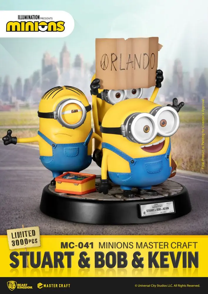 Minions Master Craft Statue Stuart & Bob & Kevin 35 cm Produktfoto