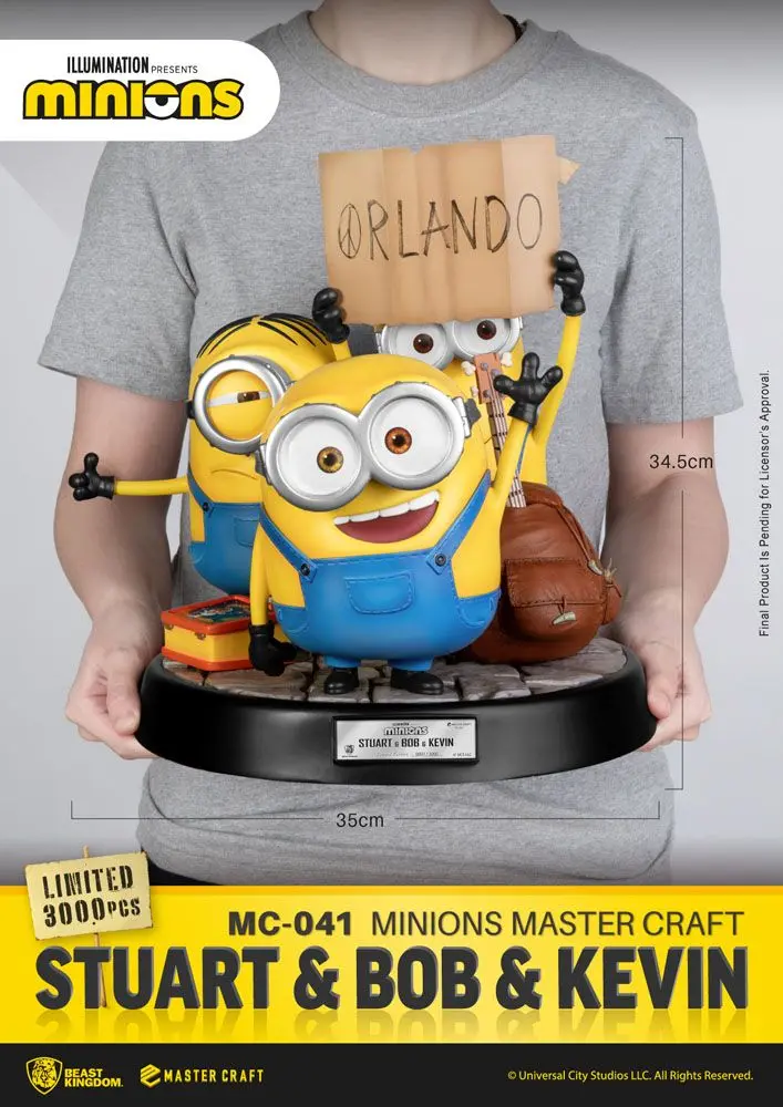 Minions Master Craft Statue Stuart & Bob & Kevin 35 cm Produktfoto