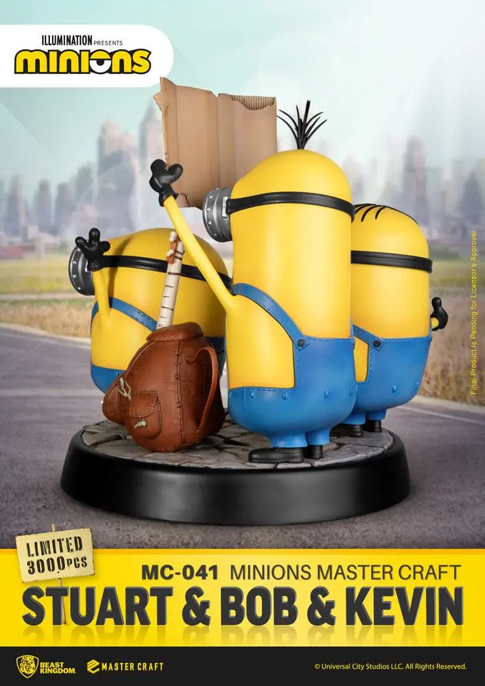 Minions Master Craft Statue Stuart & Bob & Kevin 35 cm Produktfoto