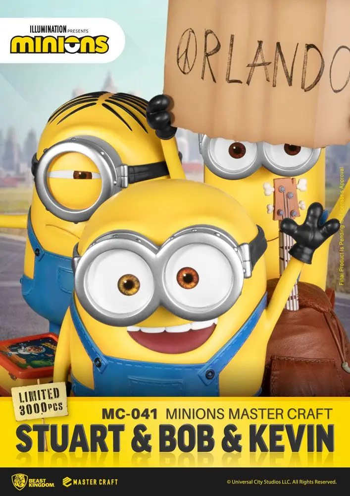 Minions Master Craft Statue Stuart & Bob & Kevin 35 cm Produktfoto