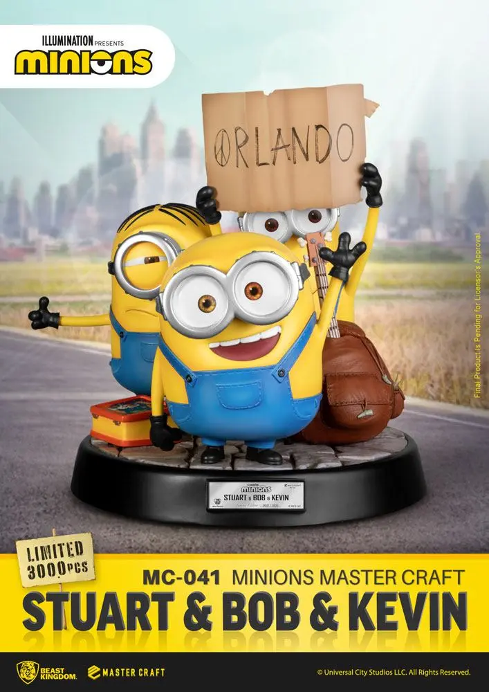 Minions Master Craft Statue Stuart & Bob & Kevin 35 cm Produktfoto