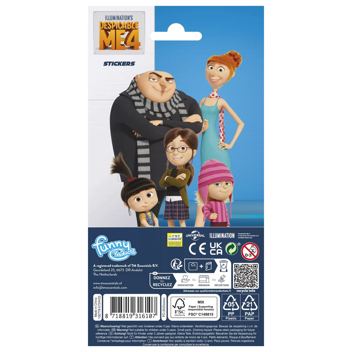 Minions Crazy Glitter Aufkleber Produktfoto
