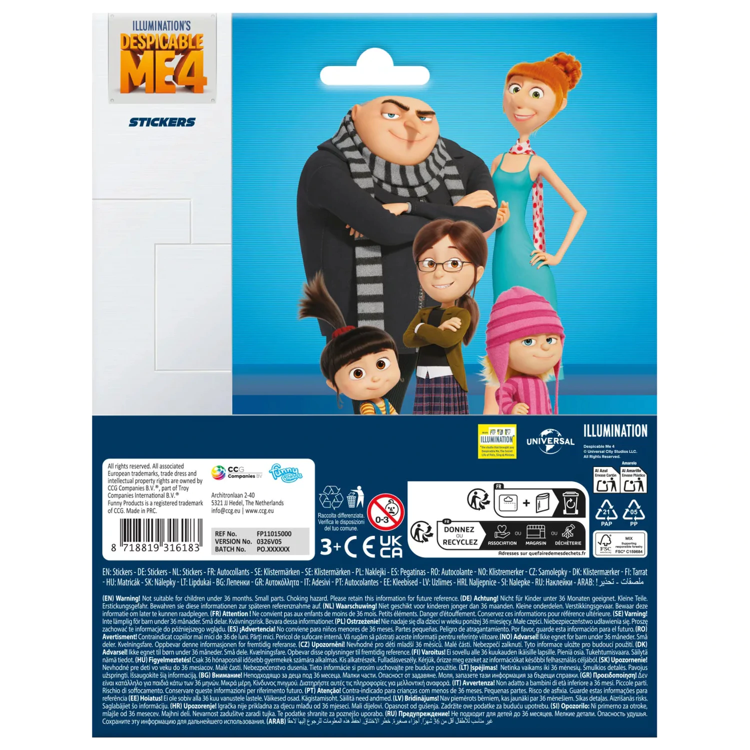 Minions Familien Aufkleber Produktfoto
