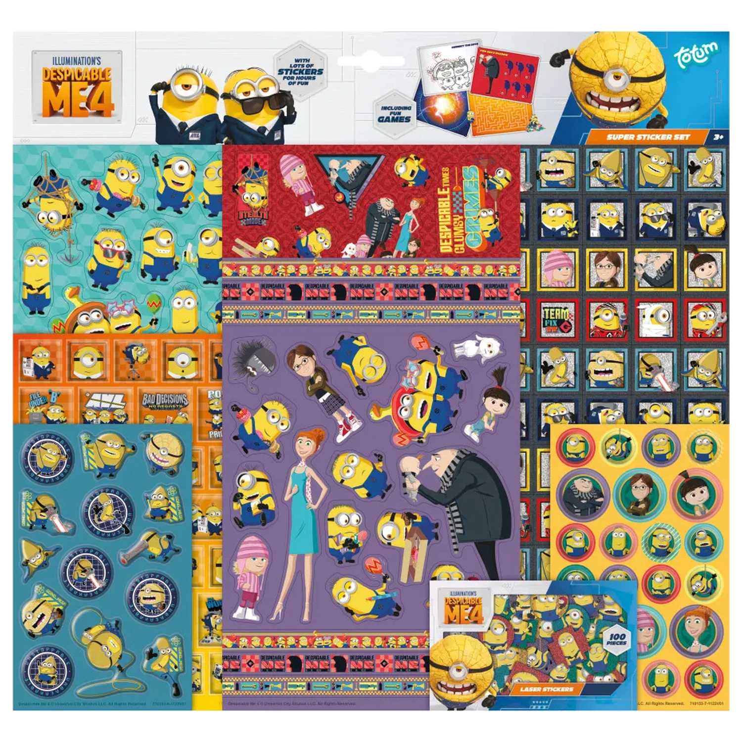 Minions Super Sticker Set mit Spielzeug Produktfoto