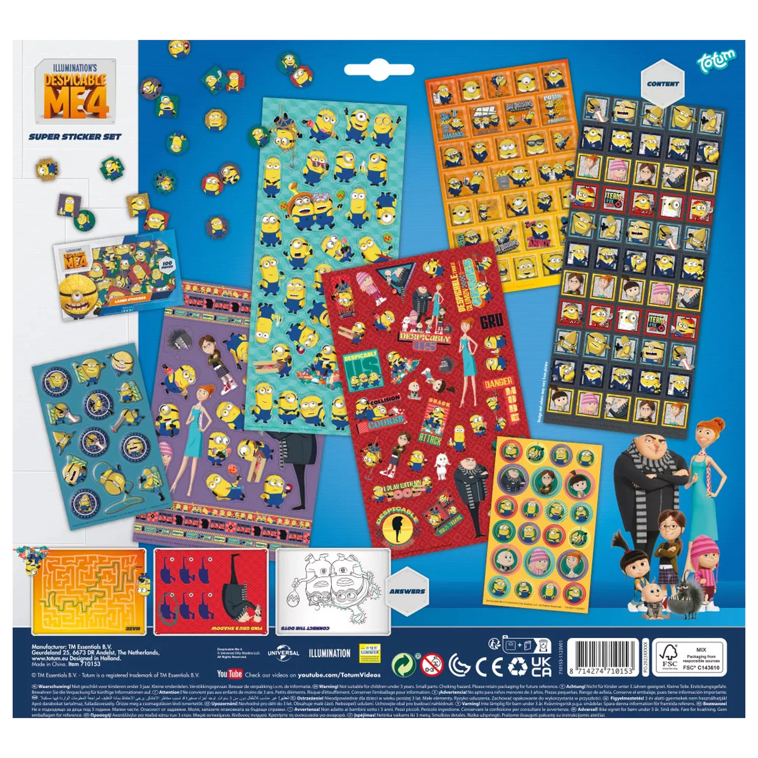 Minions Super Sticker Set mit Spielzeug Produktfoto