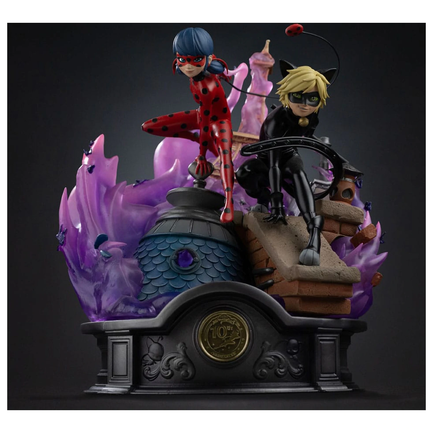 Miraculous Deluxe Kunst Maßstab Statue 1/10 Lady Bug and Cat Noir Signed Edition 23 cm Produktfoto