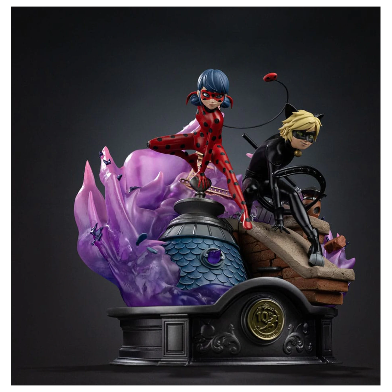 Miraculous Deluxe Kunst Maßstab Statue 1/10 Lady Bug and Cat Noir Signed Edition 23 cm Produktfoto