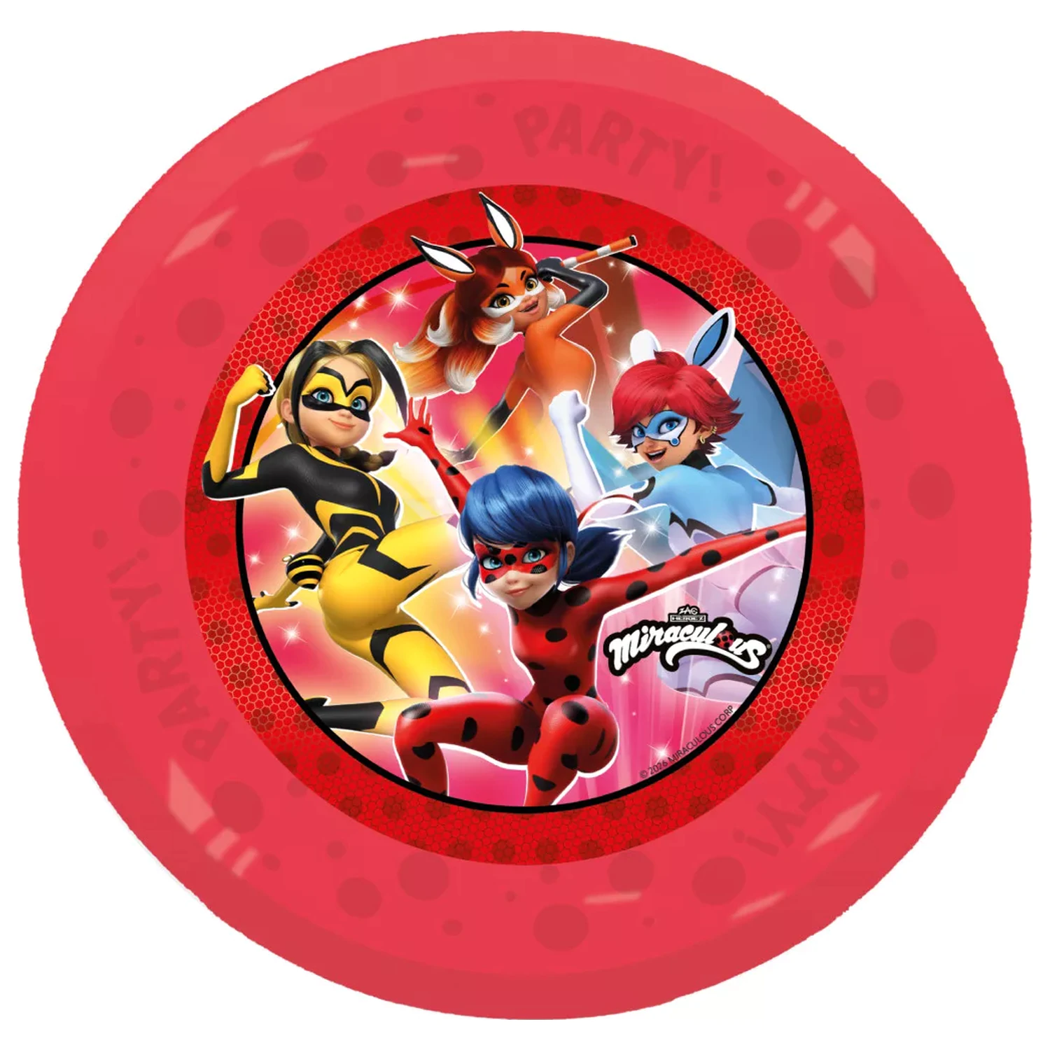 Miraculous Hero Micro Premium Plastic flacher Teller 4er-Set 21 cm Produktfoto