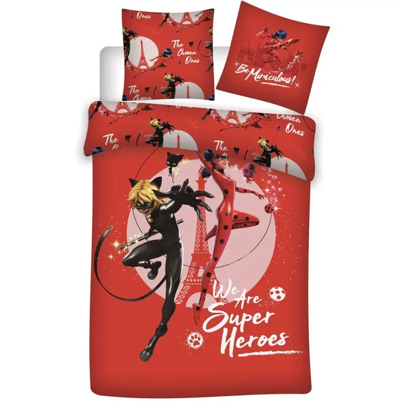 Miraculous Lady Bug Baumwoll-Bettbezug Bett 90cm Produktfoto