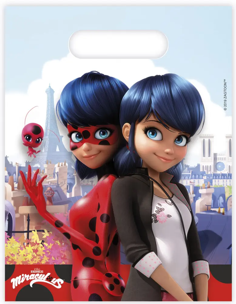 Miraculous Ladybug, Ladybug and Cat Noir Adventures Geschenkbeutel 6er-Pack Produktfoto