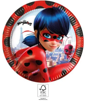 Miraculous Ladybug, Tales of Ladybug & Cat Noir Pappteller 8 Stück 23 cm FSC Produktfoto