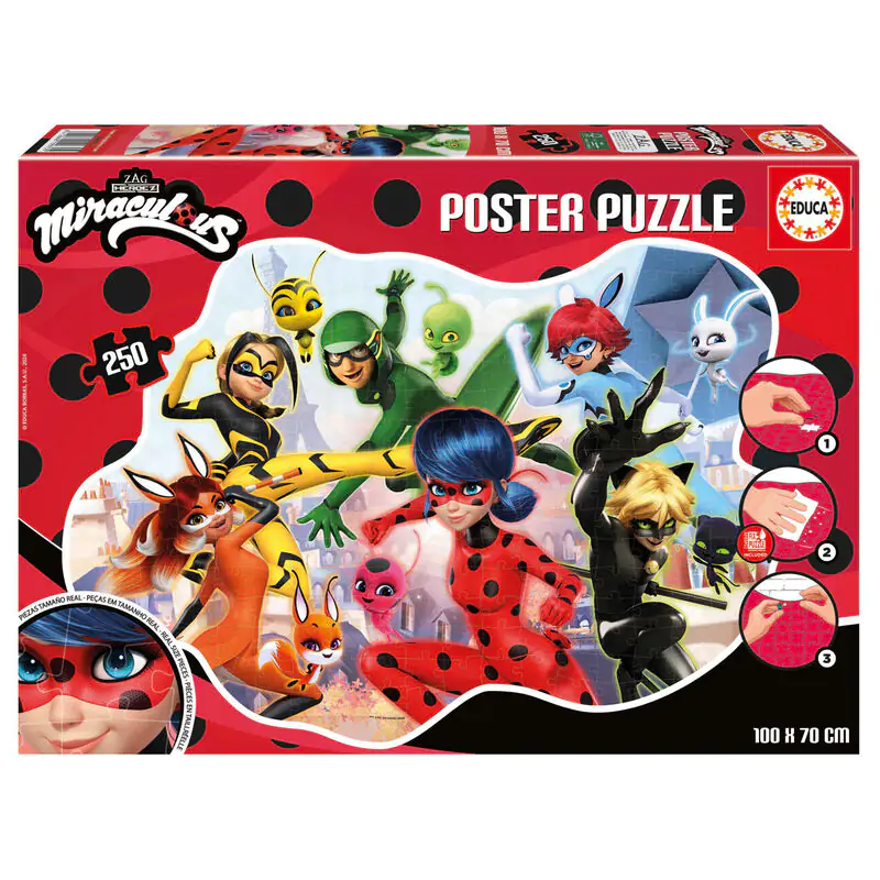 Miraculous Ladybug Poster Puzzle 250St Produktfoto