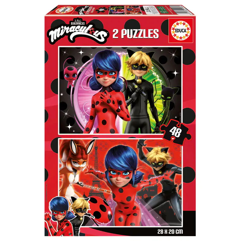 Miraculous Ladybug Puzzle 2x48St Produktfoto