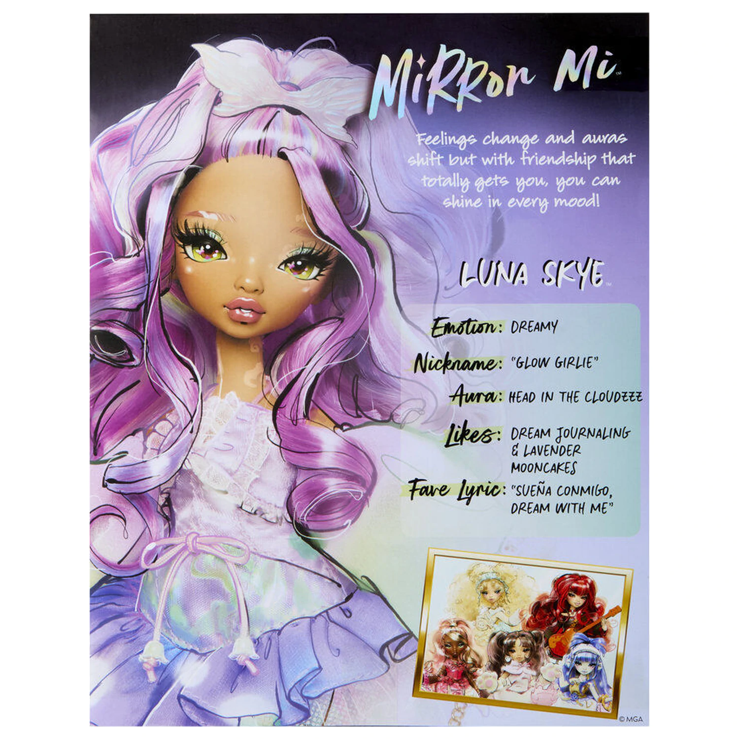 Mirror Mi Luna Skye Dreamy Puppe 26cm Produktfoto