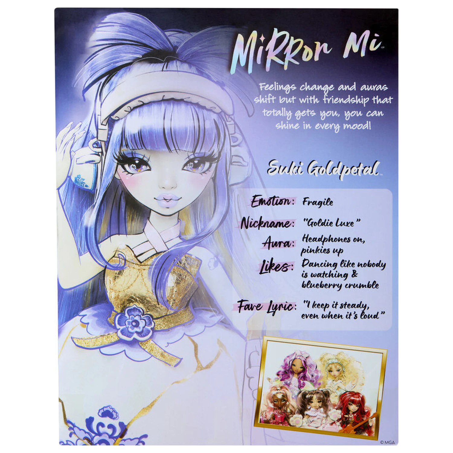Mirror Mi Suki Goldpetal Zerbrechliche Puppe 26cm Produktfoto
