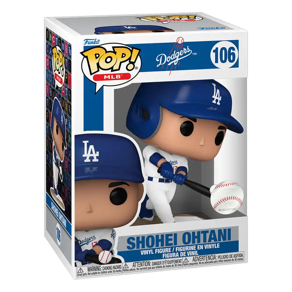 MLB Funko POP! Vinyl Figur LA Dodgers: Shohei Ohtani (Home Jersey) (Batting) 9 cm Produktfoto