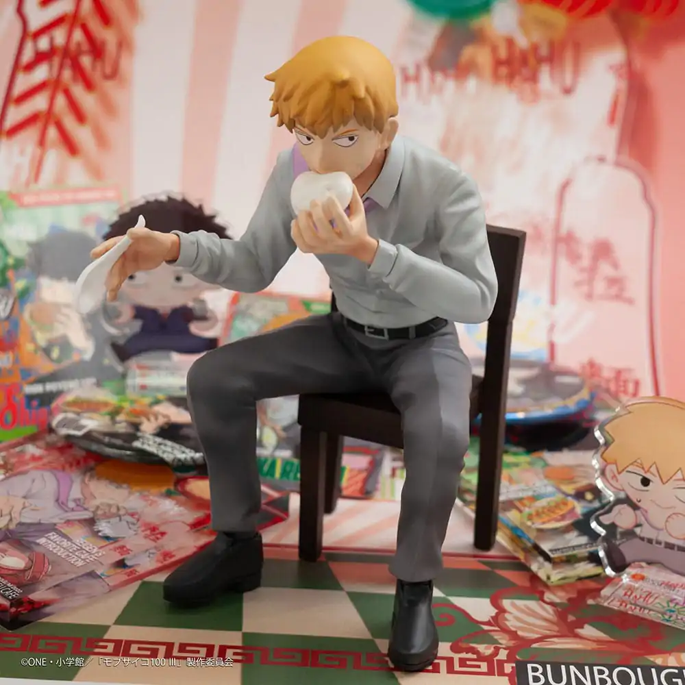 Mob Psycho 100 III x Bunbougu Cafe 2022 PVC Statue Arataka Reigen 14 cm Produktfoto