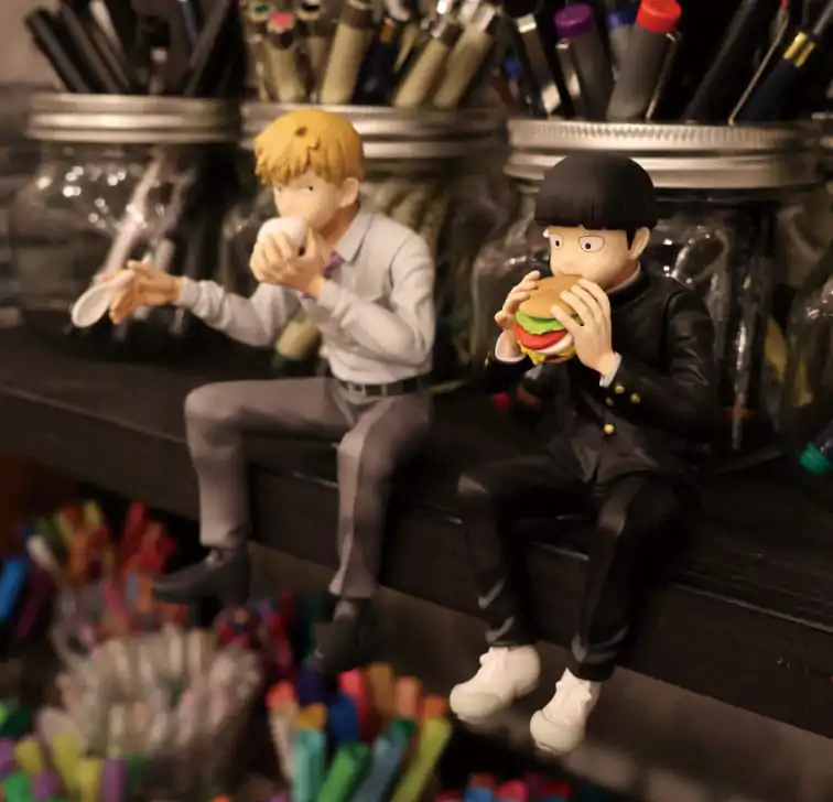 Mob Psycho 100 III x Bunbougu Cafe 2022 PVC Statue Shigeo Kageyama & Ekubo 13 cm Produktfoto