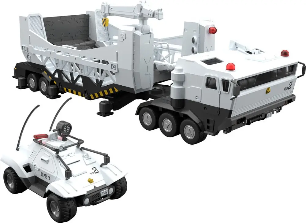 Mobile Police Patlabor Moderoid Plastic Model Kits 1/60 Type 98 Special Command Vehicle &amp; Type 99 Special Labor Carrier (re-run) Produktfoto