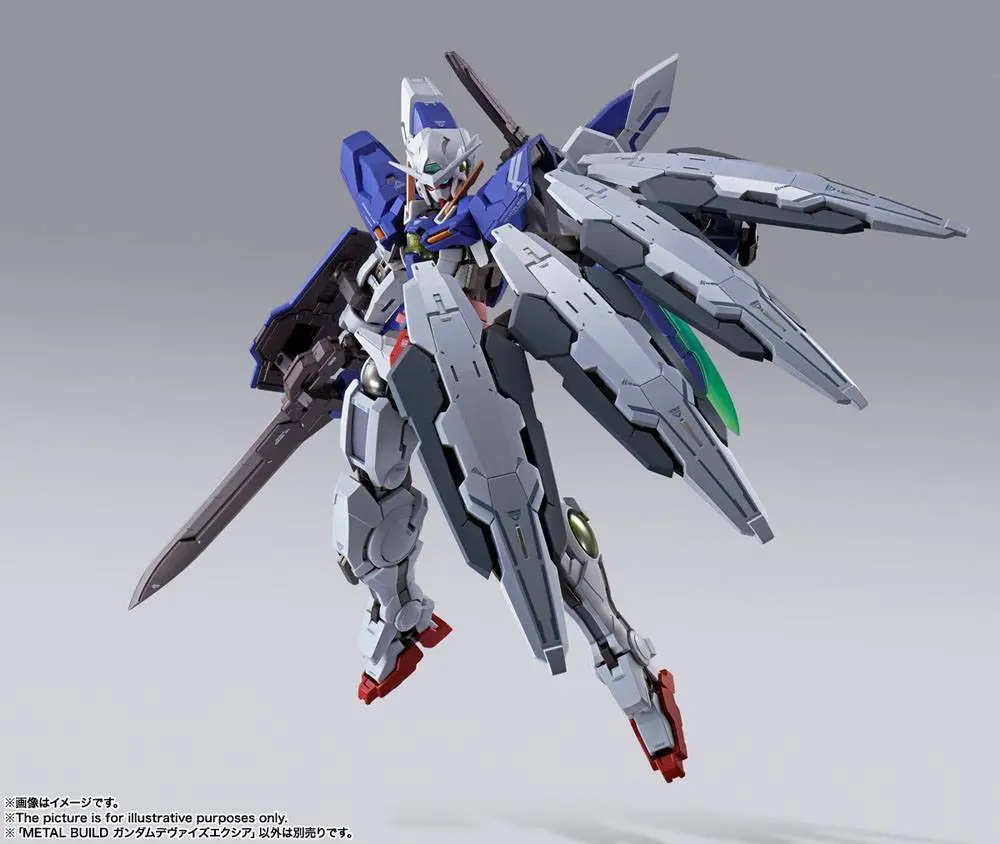 Mobile Suit Gundam 00 Revealed Chronicle Metal Build Diecast Actionfigur Gundam Devise Exia 18 cm Produktfoto