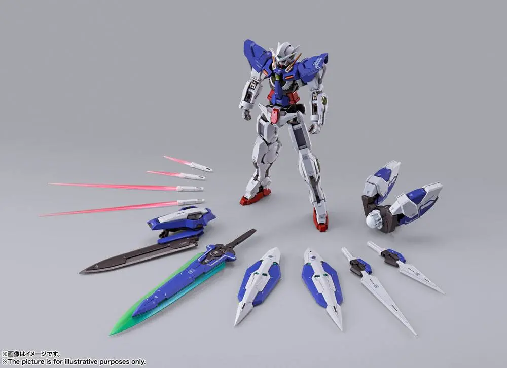 Mobile Suit Gundam 00 Revealed Chronicle Metal Build Diecast Actionfigur Gundam Devise Exia 18 cm Produktfoto