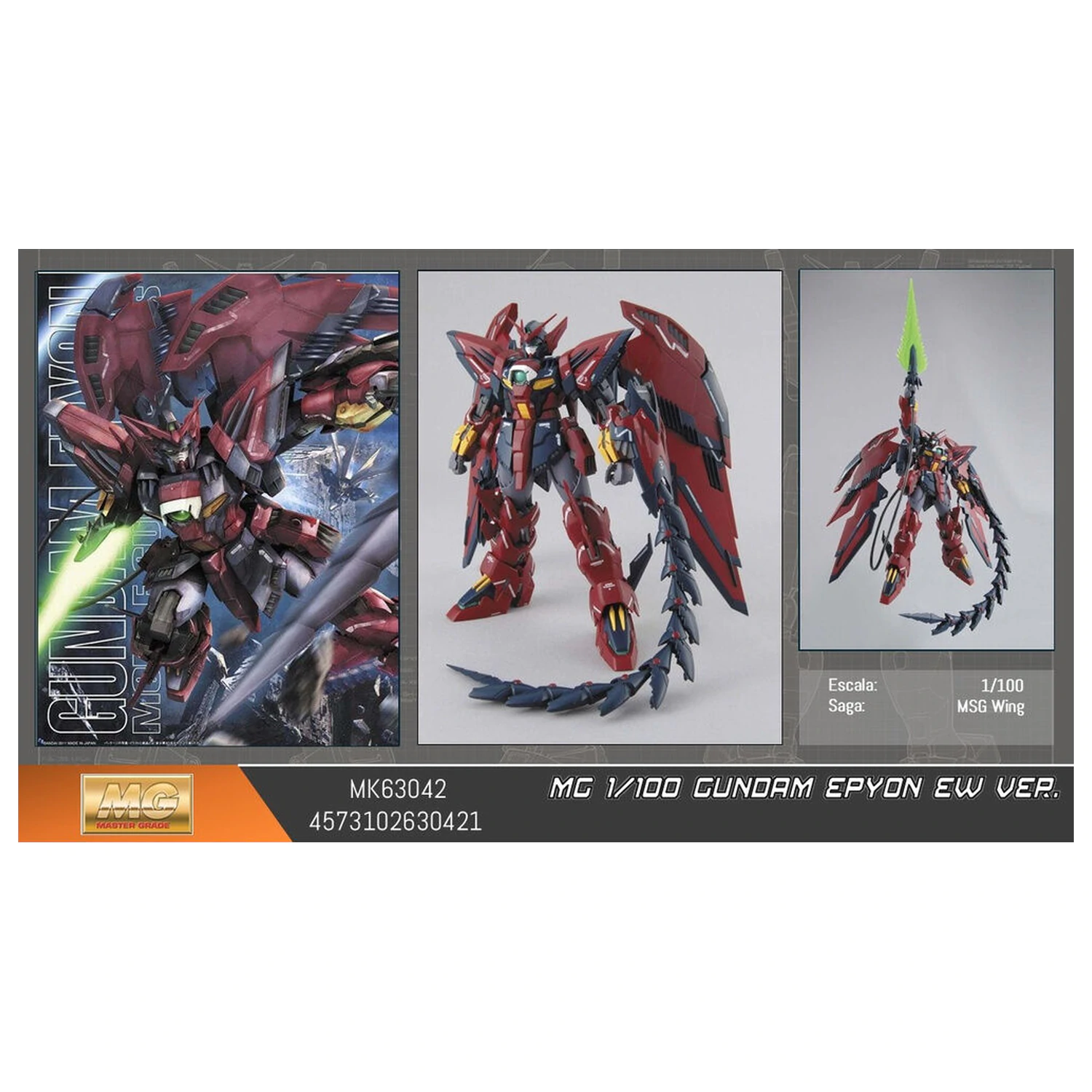 Mobile Suit Gundam Epyon Ew Ver. MG 1/100 Modellbausatz Figur Produktfoto