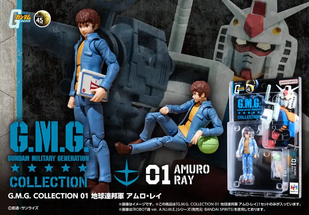 Mobile Suit Gundam G.M.G. Collection 01 Actionfigur Earth Federation Amuro Ray 10 cm termékfotó