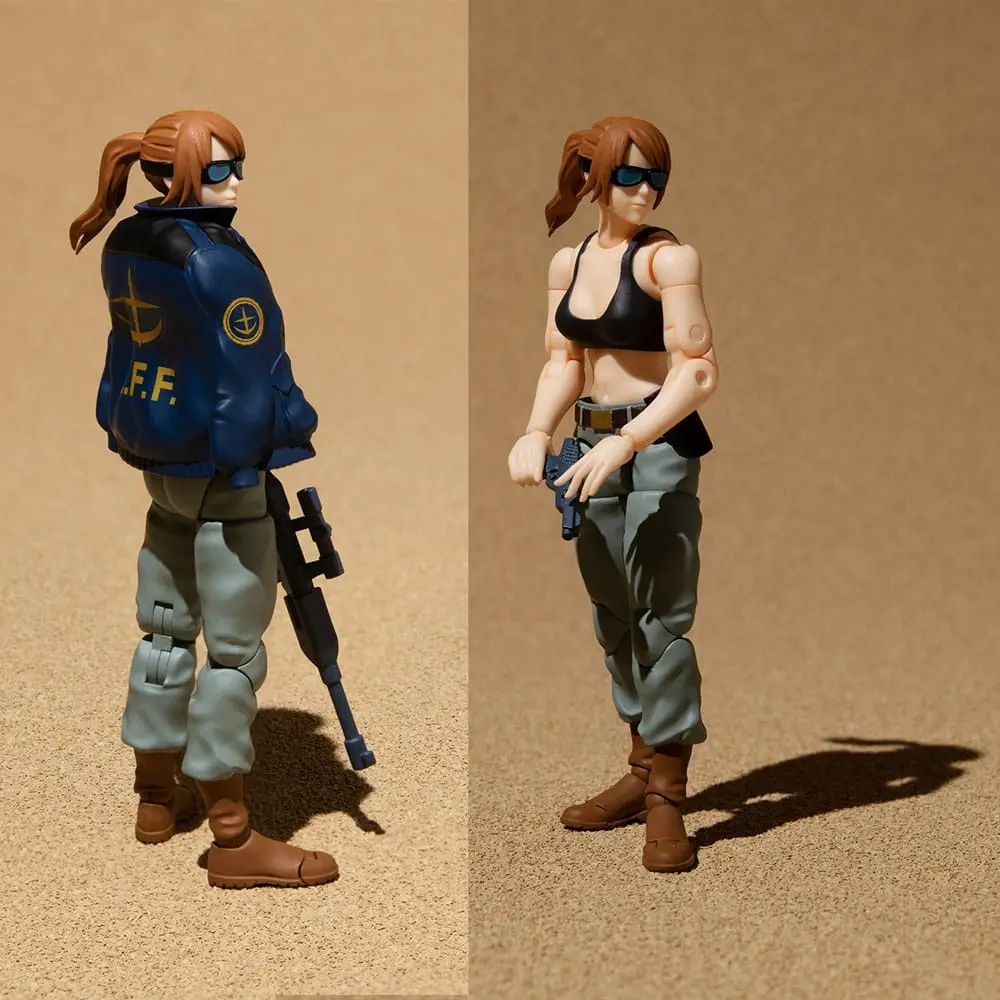 Mobile Suit Gundam G.M.G. Action Figurs with Fahrzeug Cucuruz Doan's Island &amp; The 8th MS Team Standard Infantry &amp; Infantry Motorbike Produktfoto