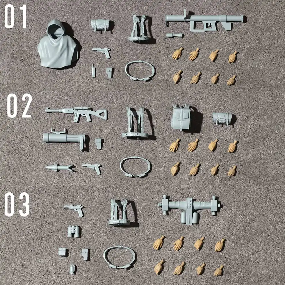 Mobile Suit Gundam G.M.G. Actionfiguren 3er-Pack Earth United Army Soldier 01-03 Set 10 cm Produktfoto