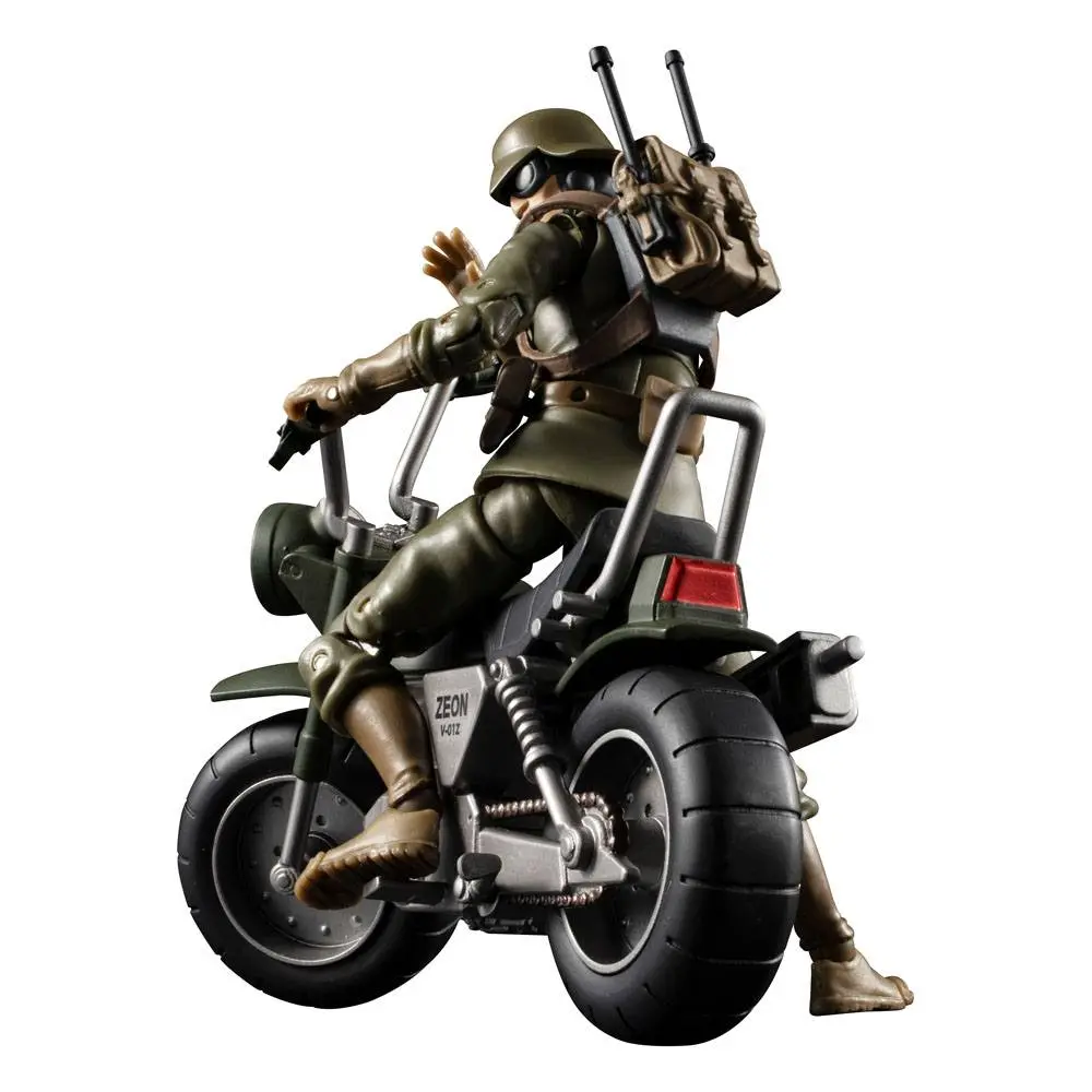 Mobile Suit Gundam G.M.G. Actionfigur mit Fahrzeug Principality of Zeon 08 V-SP General Soldier & Exclusive Motorcycle 10 cm Produktfoto