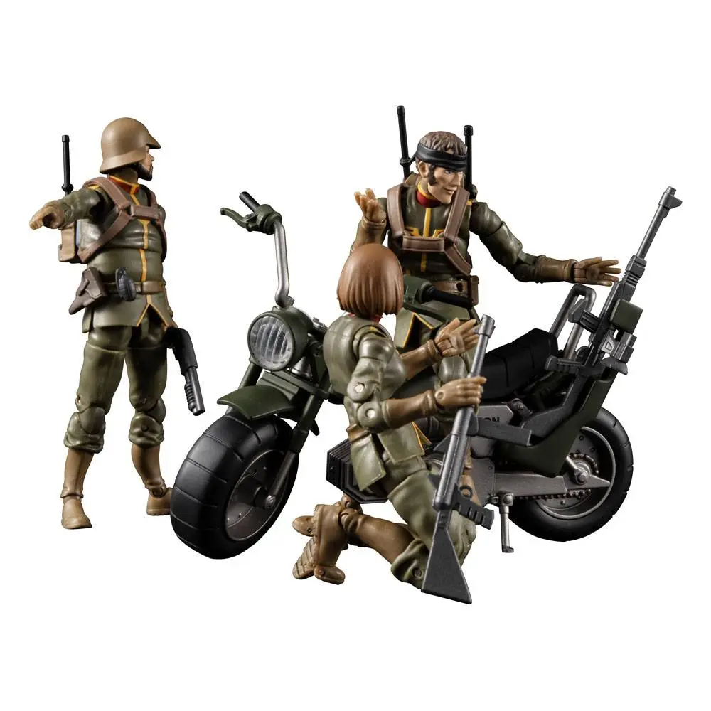 Mobile Suit Gundam G.M.G. Actionfigur mit Fahrzeug Principality of Zeon 08 V-SP General Soldier & Exclusive Motorcycle 10 cm Produktfoto