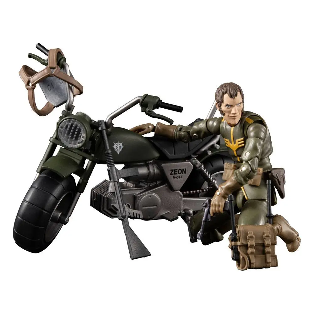 Mobile Suit Gundam G.M.G. Actionfigur mit Fahrzeug Principality of Zeon 08 V-SP General Soldier & Exclusive Motorcycle 10 cm Produktfoto