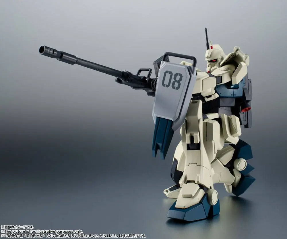 Mobile Suit Gundam Robot Spirits The 08th MS Team Actionfigur <SIDE MS>RX-79(G)Ez-8 GUNDAM Ez-8 ver. A.N.I.M.E. 12 cm Produktfoto