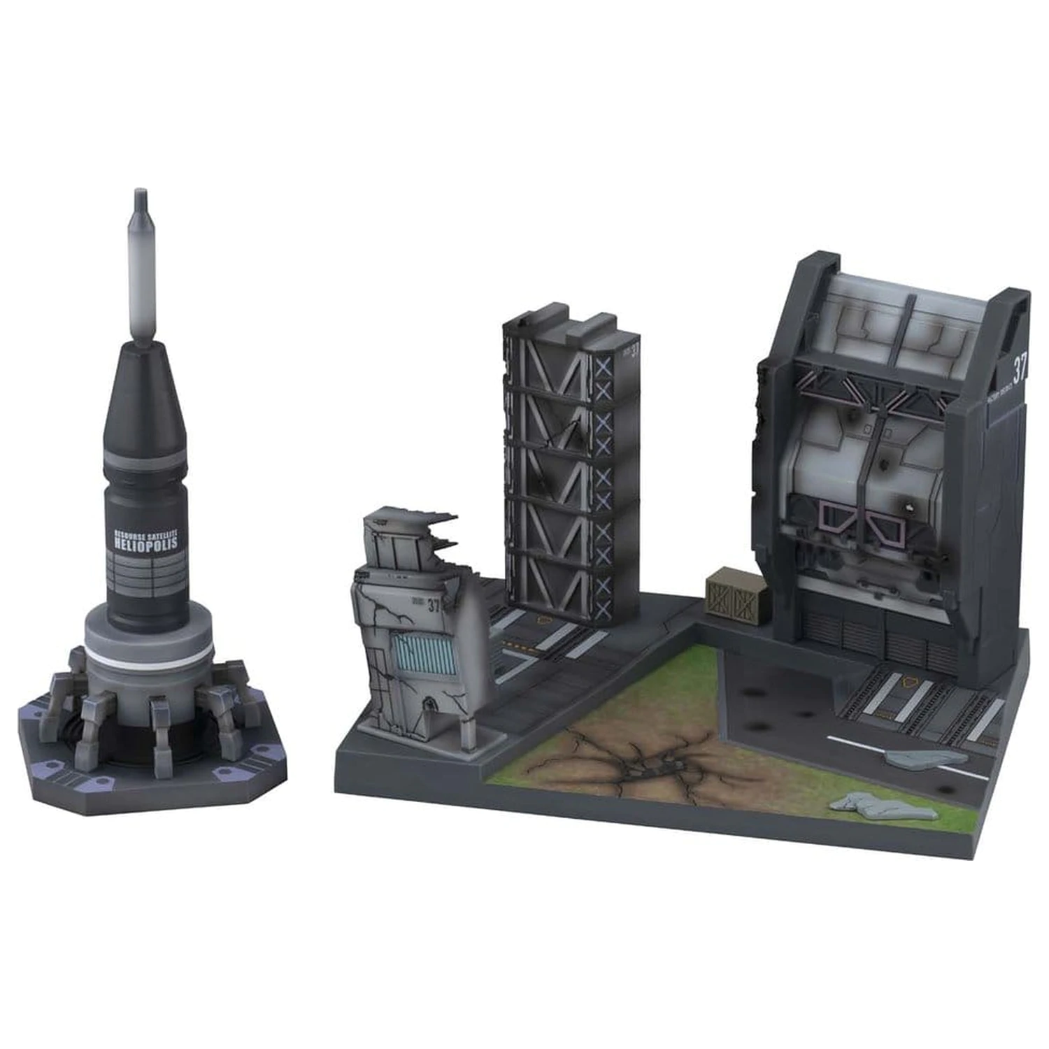 Mobile Suit Gundam SEED Realistische Modell-Serie Diorama G Structure GS06M Heliopolis Battle Stage Materialfarbe Edition 18 cm Produktfoto