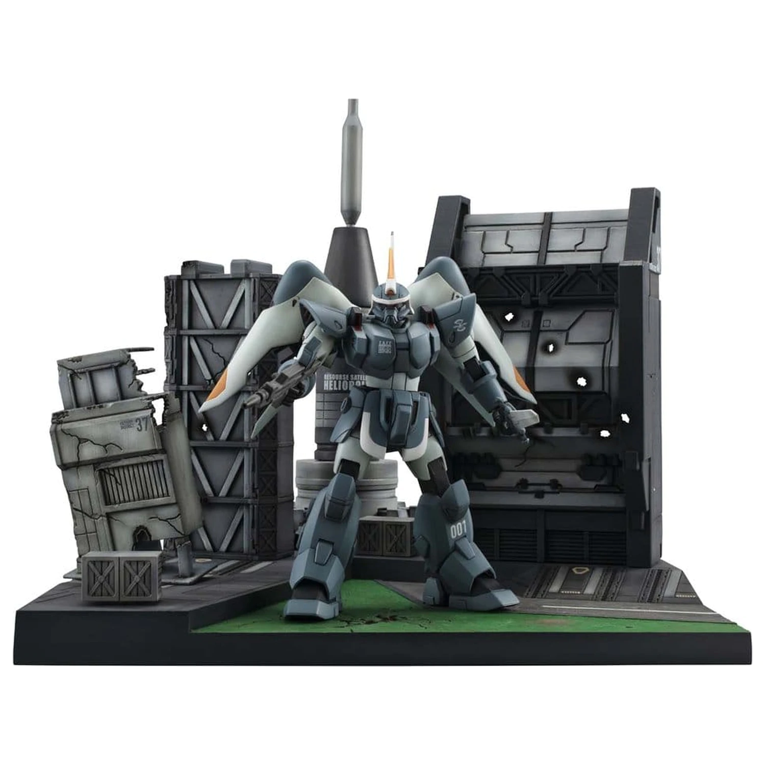 Mobile Suit Gundam SEED Realistische Modell-Serie Diorama G Structure GS06M Heliopolis Battle Stage Materialfarbe Edition 18 cm Produktfoto
