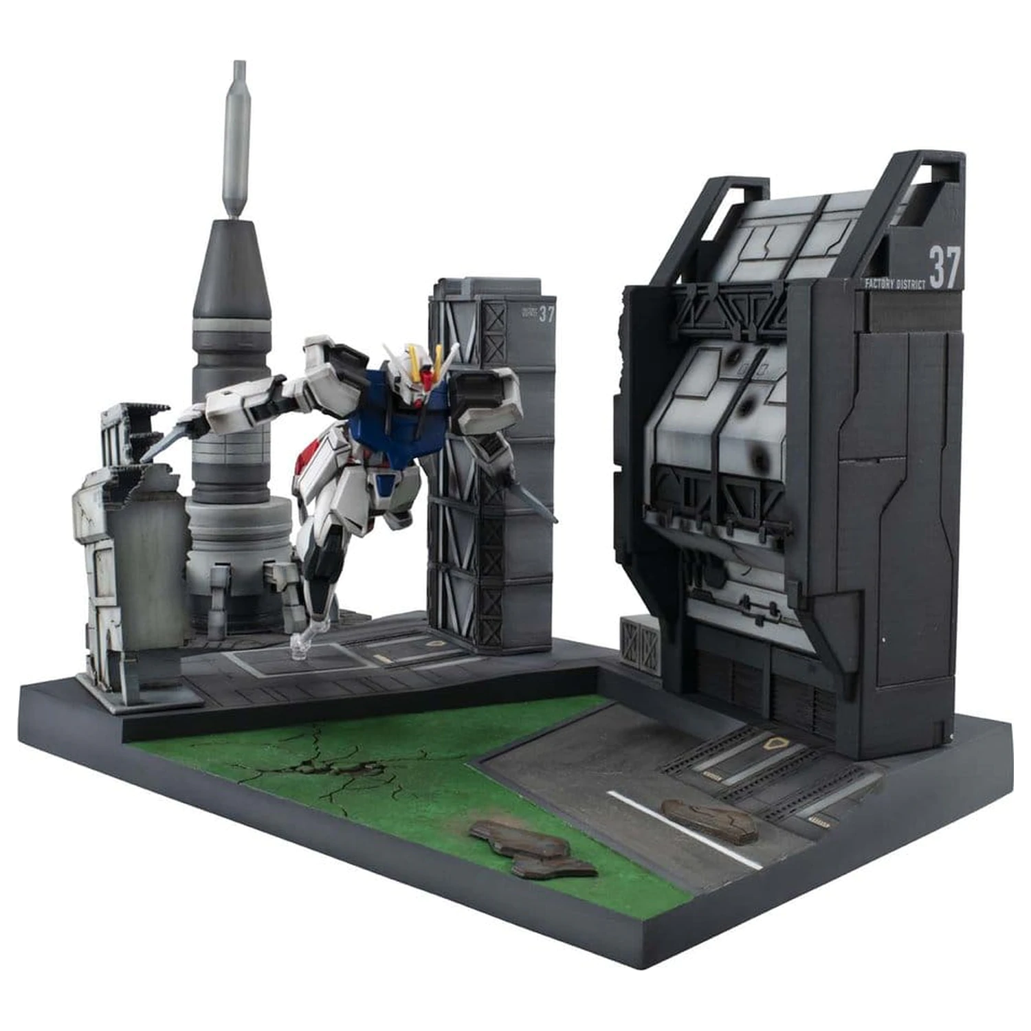 Mobile Suit Gundam SEED Realistische Modell-Serie Diorama G Structure GS06M Heliopolis Battle Stage Materialfarbe Edition 18 cm Produktfoto