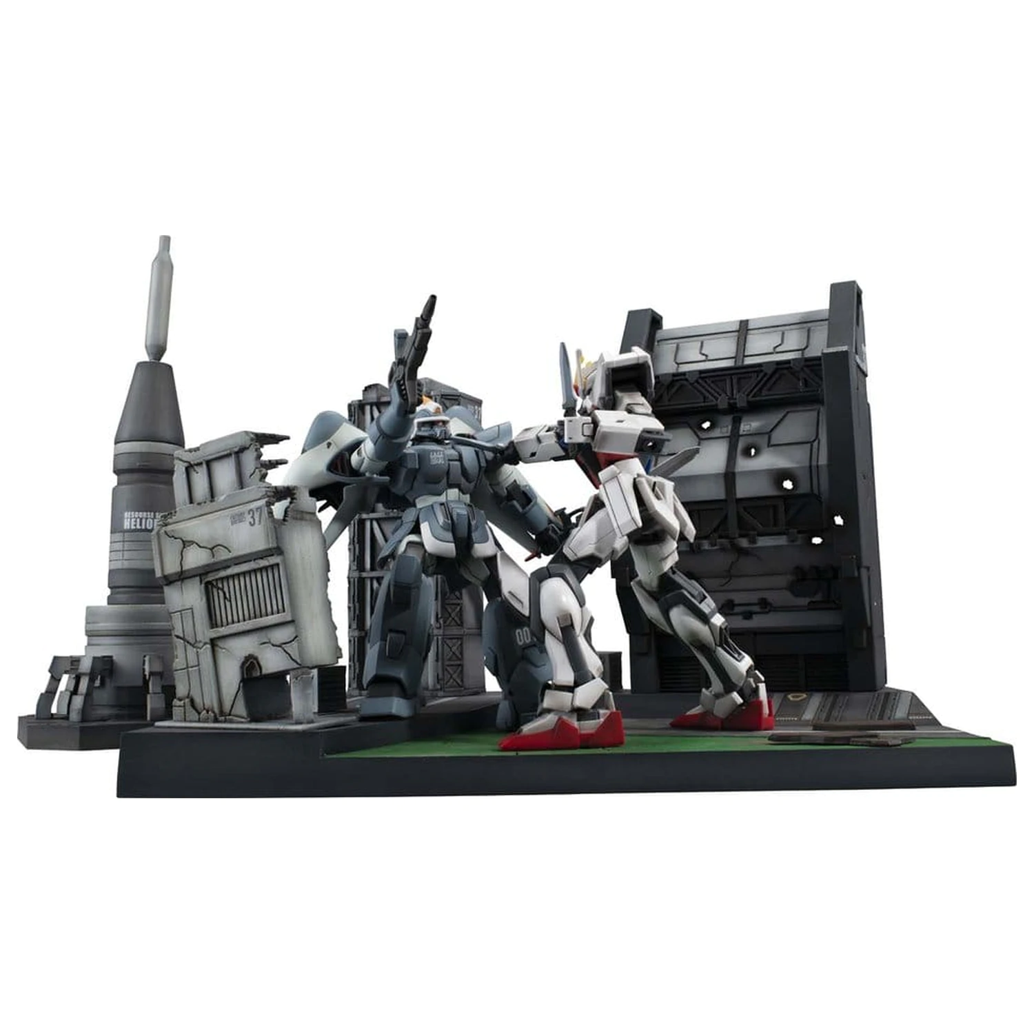 Mobile Suit Gundam SEED Realistische Modell-Serie Diorama G Structure GS06M Heliopolis Battle Stage Materialfarbe Edition 18 cm Produktfoto