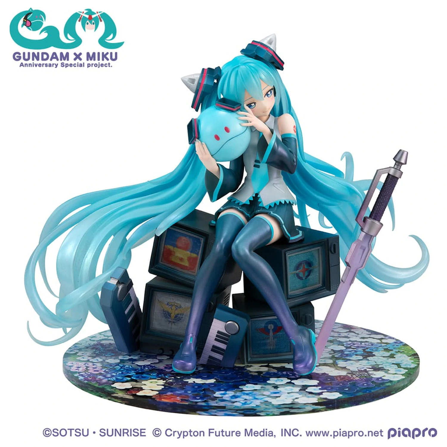 Mobile Suit Gundam x Hatsune Miku Lucrea PVC Figur Hatsune Miku x OO Gundam 45. Jahrestag 17 cm Produktfoto