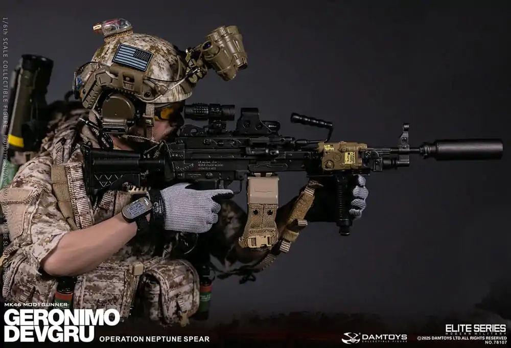 Moderne Militär Action Figur 1/6 Geronimo Devgru - MK46 MOD1 Gunner (Operation Neptune Spear) 30 cm Produktfoto