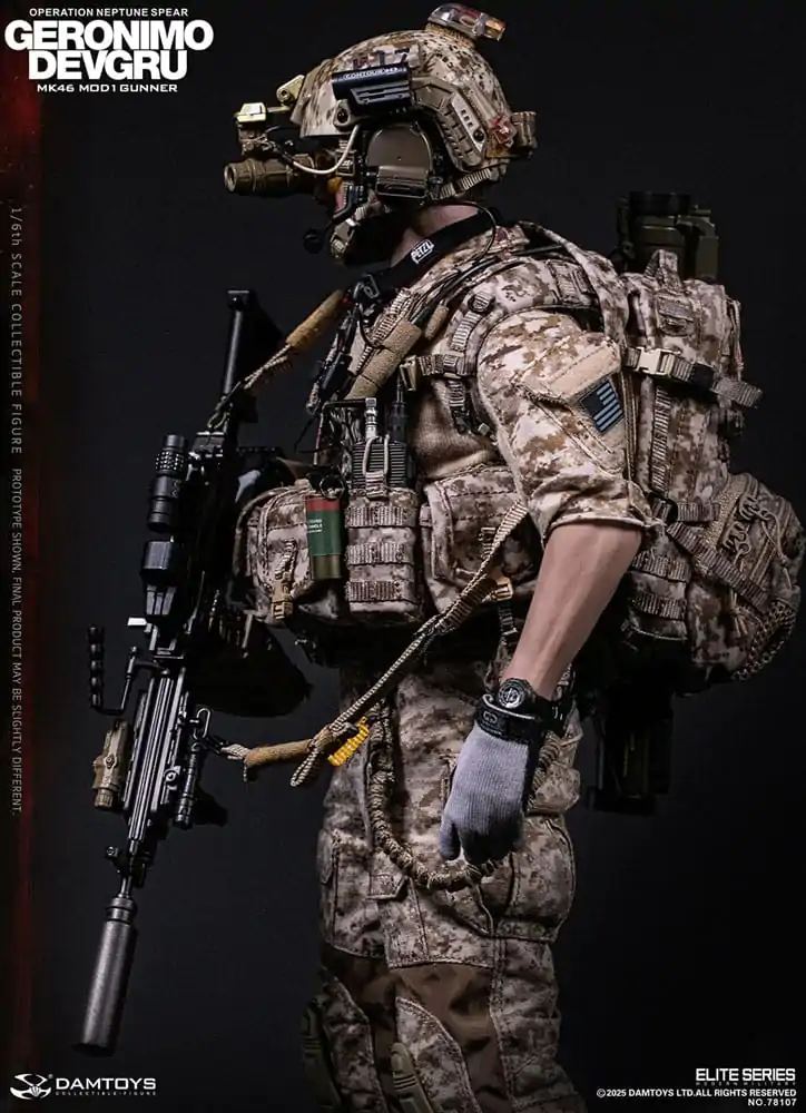 Moderne Militär Action Figur 1/6 Geronimo Devgru - MK46 MOD1 Gunner (Operation Neptune Spear) 30 cm Produktfoto