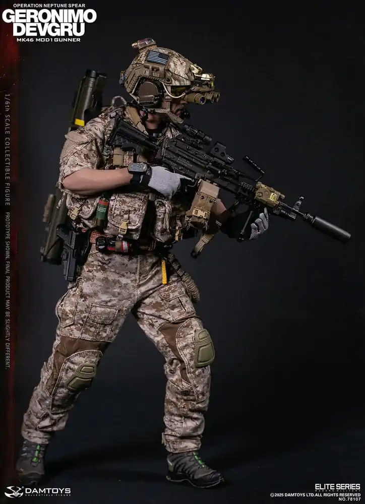 Moderne Militär Action Figur 1/6 Geronimo Devgru - MK46 MOD1 Gunner (Operation Neptune Spear) 30 cm Produktfoto