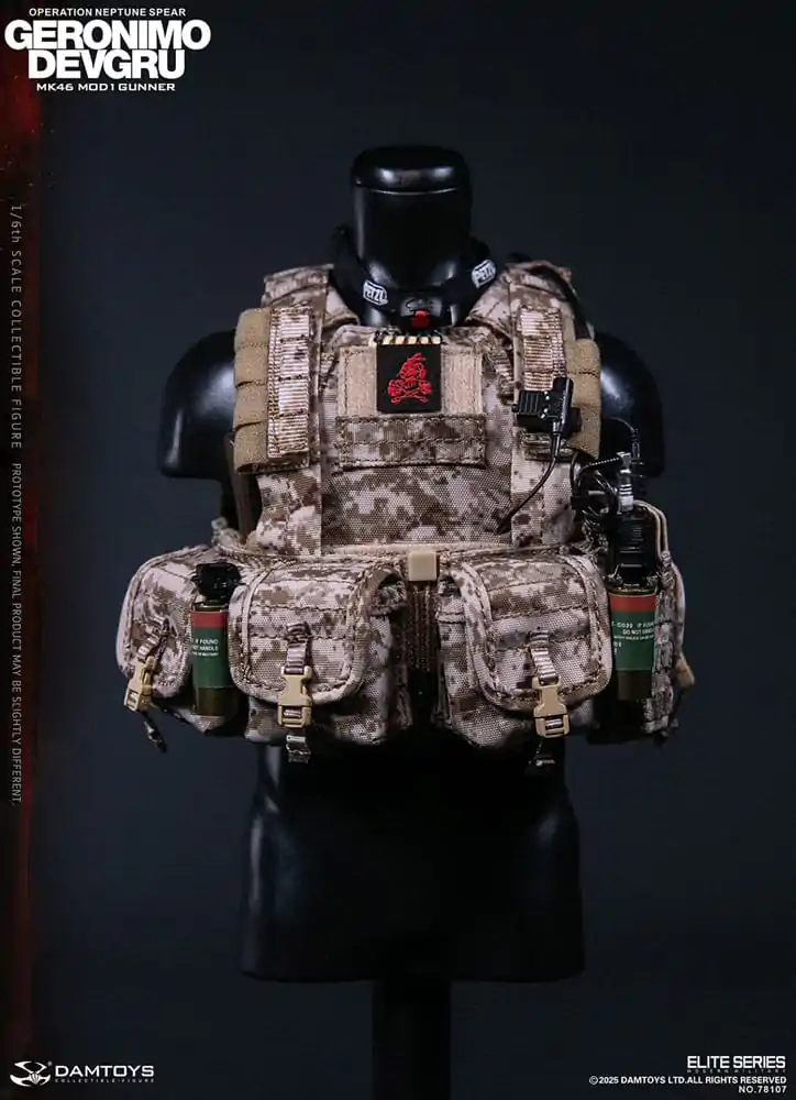 Moderne Militär Action Figur 1/6 Geronimo Devgru - MK46 MOD1 Gunner (Operation Neptune Spear) 30 cm Produktfoto