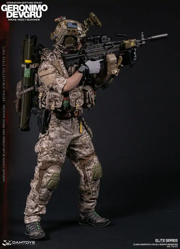 Moderne Militär Action Figur 1/6 Geronimo Devgru - MK46 MOD1 Gunner (Operation Neptune Spear) 30 cm Produktfoto