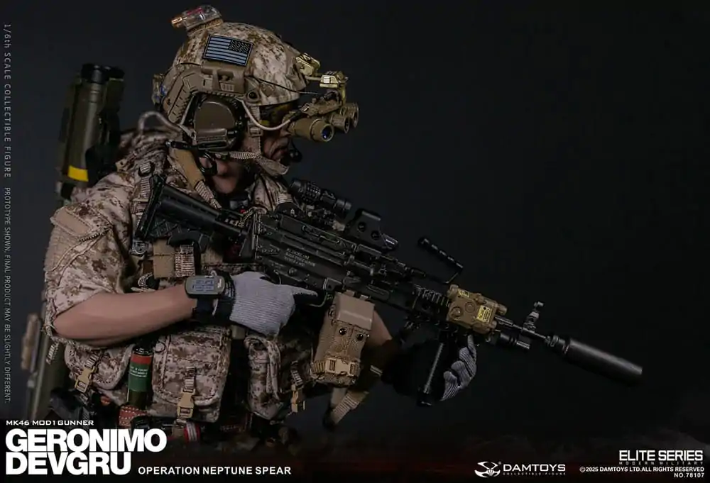 Moderne Militär Action Figur 1/6 Geronimo Devgru - MK46 MOD1 Gunner (Operation Neptune Spear) 30 cm Produktfoto