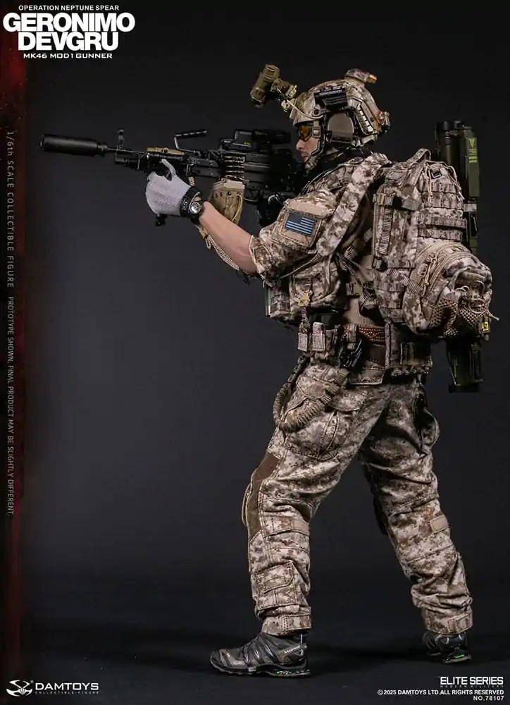 Moderne Militär Action Figur 1/6 Geronimo Devgru - MK46 MOD1 Gunner (Operation Neptune Spear) 30 cm Produktfoto
