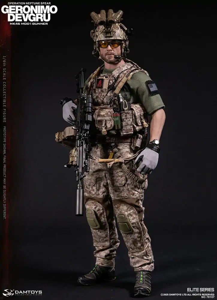 Moderne Militär Action Figur 1/6 Geronimo Devgru - MK46 MOD1 Gunner (Operation Neptune Spear) 30 cm Produktfoto