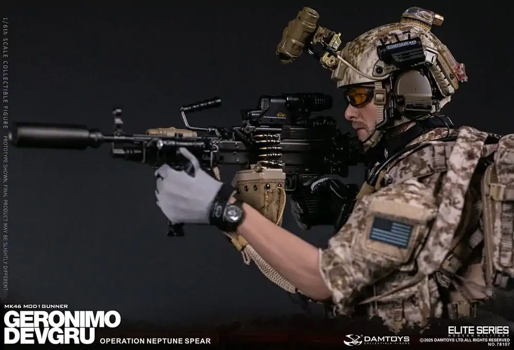 Moderne Militär Action Figur 1/6 Geronimo Devgru - MK46 MOD1 Gunner (Operation Neptune Spear) 30 cm Produktfoto