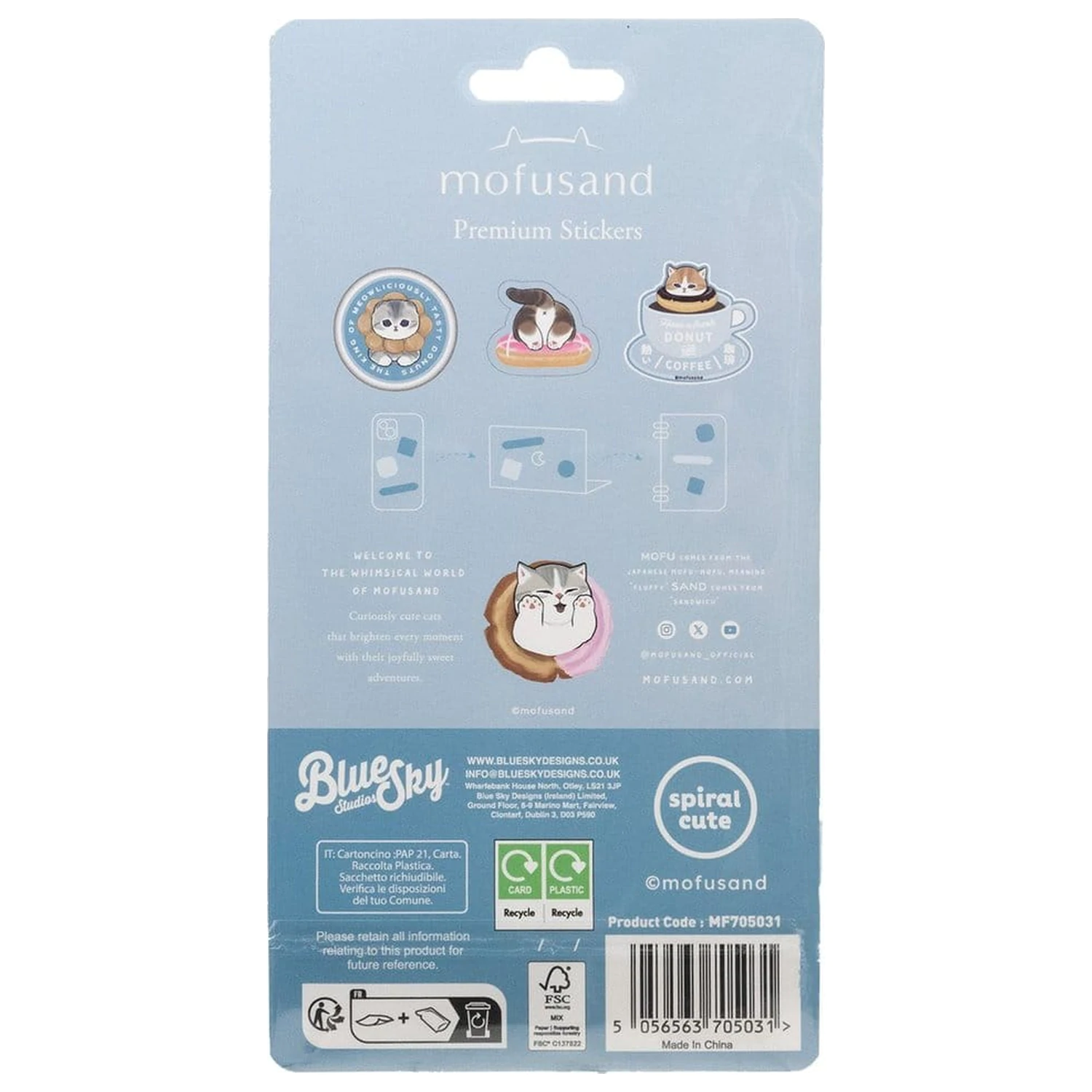 Mofusand Sticker Set Premium Produktfoto