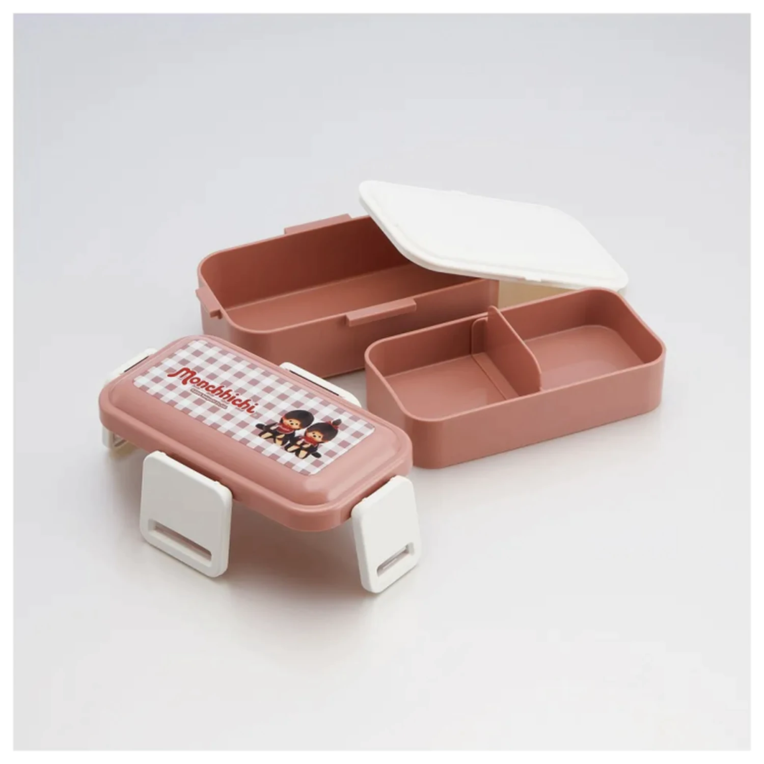 Monchhichi Lunchbox mit 4 Verschlüssen und 2 Ebenen 230ml + 370ml Produktfoto